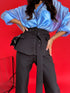 Classic pants + accessory "AVANT-GARDE P7570" - BLACK
